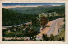 Highway Through Thornton Gap Shenandoah National Park Virginia postcard s131