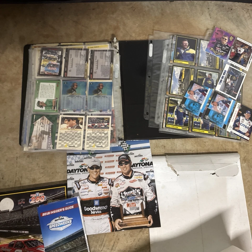Lote enorme da NASCAR 140+ fotos de patrocinador ingressos programas de cartas colecionáveis itens assinados - Imagem 3 de 4