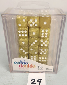 NEW Oakie Doakie DICE 36 D6 Dice 12mm Sets MARBLE YELLOW 29