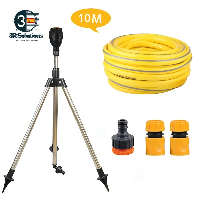 Aspersor Trípode Acero Riego Jardín 360° Automático - Imagen 4 de 4