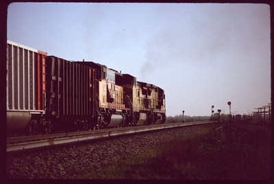 Original Rail Slide - UP Union Pacific Railroad 6153+ Aikman KS 4-25-1992