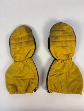 Vintage Wells Lamont SNOW MARK Men  s EX-S Yellow Ski Mittens Gloves Zip Open SCO