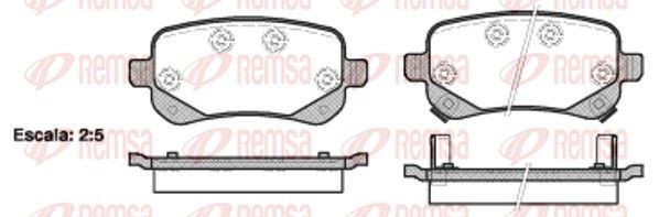 Remsa 1095.02 Bremsbelagsatz, Scheibenbremse FüR Chrysler Dodge-image