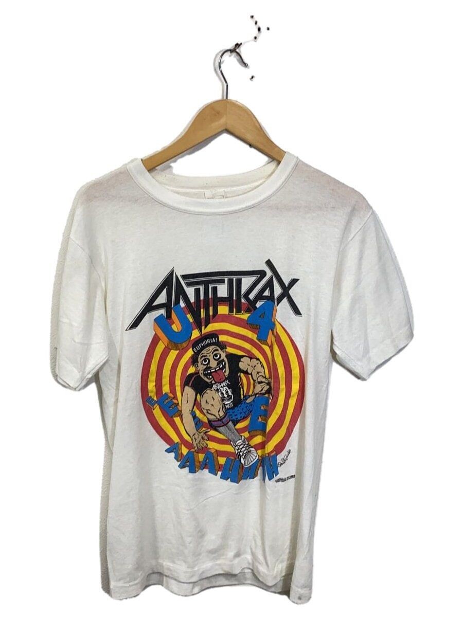 ALTRA T shirt altre marche anni 80 ANTHRAX M cotone WHT tinta unita usata