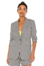 NWT Rag Bone Ames Blazer in Black White Gingham Seersucker Jacket 6 495