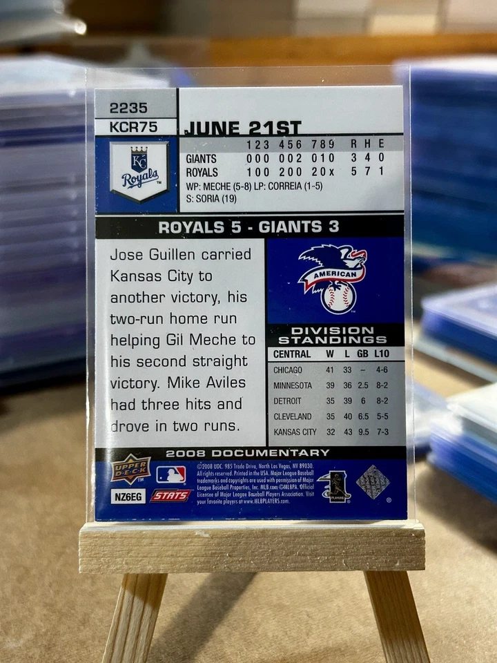 2008 Upper Deck Documentary Gil Meche #2235 Kansas City Royals - Image 2 of 2
