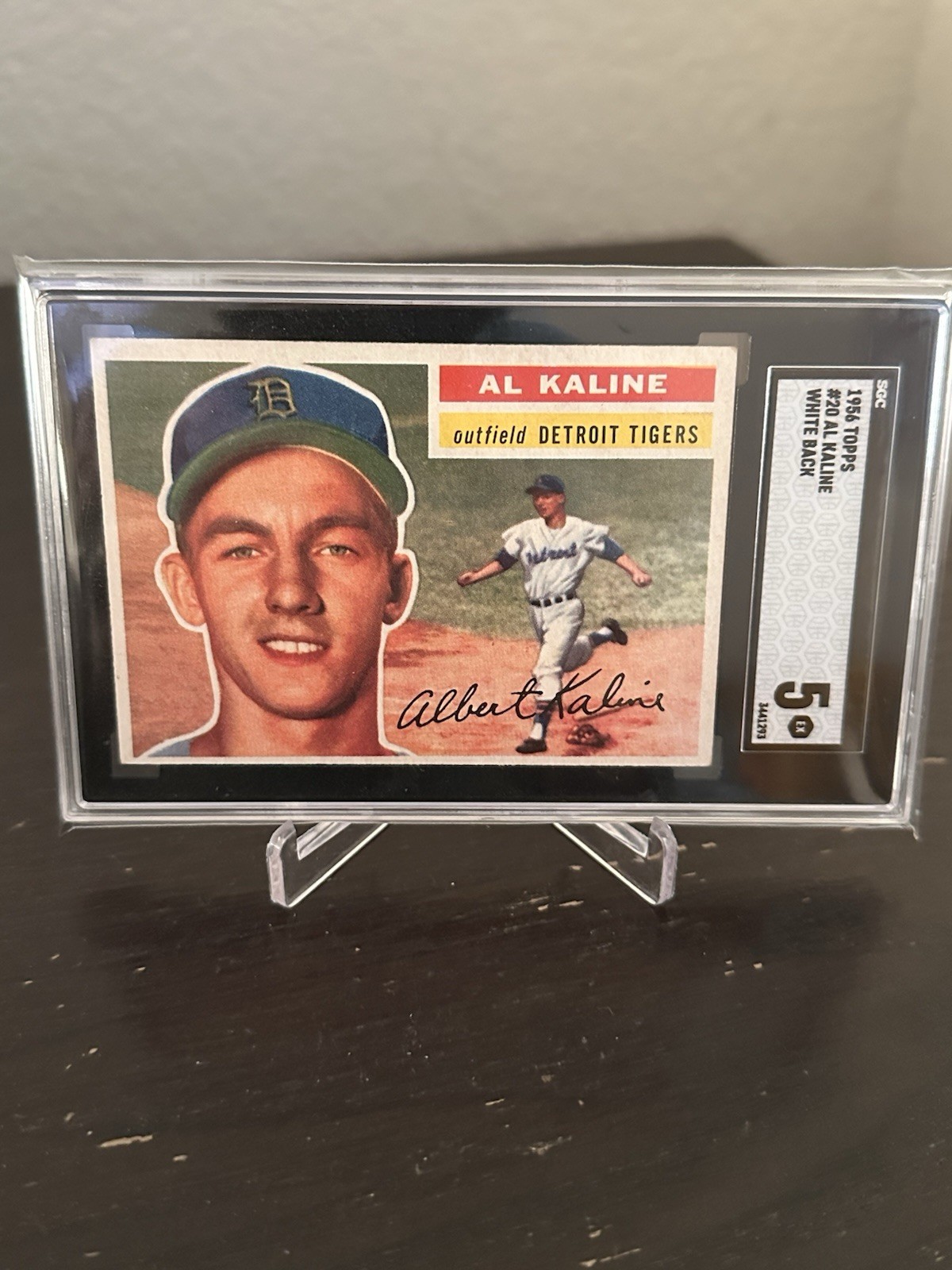 1956 Topps Al Kaline #20 White Back SGC 5