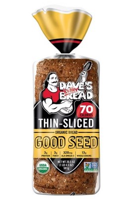   New Exclusive Dave s Killer Organic GOOD SEED THIN SLICED Grains Bag 20.5oz