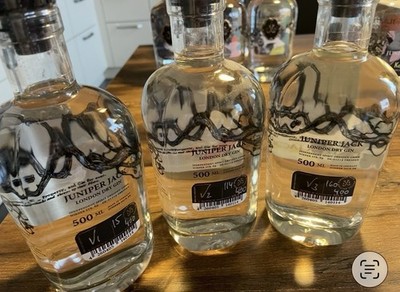 Juniper Jack London Dry Gin   Art Edition (Nr. 1 3)   3 volle Flaschen à 500 ml