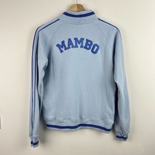 Mambo Jumper Womens UK 12 Blue Zip Up Track Top Logo Surf Y2K 2000s Goddess