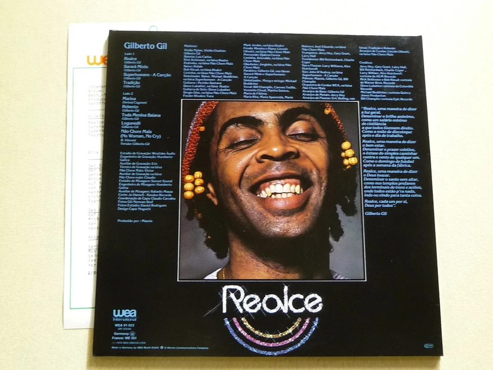 Gilberto Gil – Realce (Promotion Copy + Promo-Sheet, Unplayed) - Bild 3 von 4