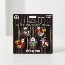 Disney Parks Nightmare Before Christmas 5 Pin Set Jack Sally Oogie Shock NWT