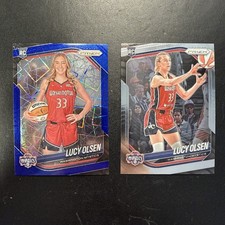 2025 Panini Prizm WNBA - Rookie Variation Lucy Olsen Blue Velocity Prizm/Base RC