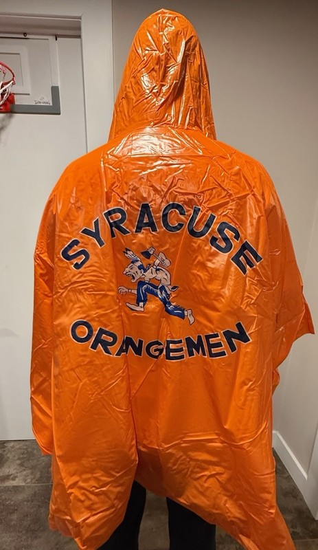 Syracuse University Saltine Warrior Poncho Onondaga Savings Bank vintage Rare