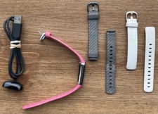 Fitbit Luxe Fitness  Wellness Tracker FB422 - 3 Wrist Bands  Charger - Tested