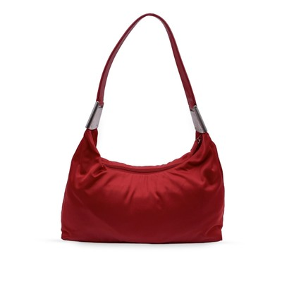 #ad #ad Borsa Hobo Prada In Nylon Tessuto Rosso Con Tracolla In Pelle EUR 302.00