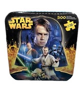 Star Wars 500 Piece 2 Sided Darth Vader Shaped Jigsaw Puzzle In Collectible Tin