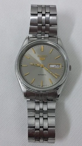 Vintage Seiko 5 Automatic 6309-8080 Silver Dial Day Date Men's Watch Japan