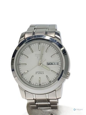 SEIKO 5 Men's Automatic Stainless Steel White Dial 21 Jewels