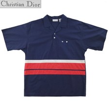 Christian Dior Vintage Shirt Colorblock Striped Button Collared Men's Medium