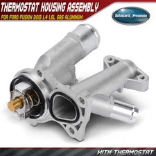 Engine Coolant Thermostat Housing Assy for Ford Fusion 2013 L4 1.6L GAS Aluminum