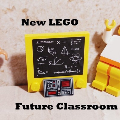 LEGO Chalkboard Classroom Gear Future Robot Teacher Computer Panel Math Chemistr