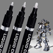 COORIART 3PK Liquid Chrome Markers - Permanent Mirror Chrome Pens, Chrome Pai...