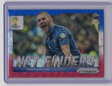 2014 Panini Prizm World Cup Net Finders Blue & Red Wave Karim Benzema #10