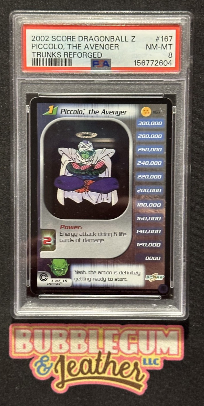 2002 Dragon Ball Z Piccolo The Avenger Trunks Reforged Limited Foil #167 PSA 8 