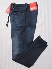 DIESEL Men's D-STRUKT JOGG Blue Denim Sweat Jean Pant A09732-068FB-01 Size 38