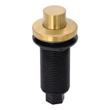 Brushed Gold Air Switch Kit for Garbage Disposal with Brass Push Button