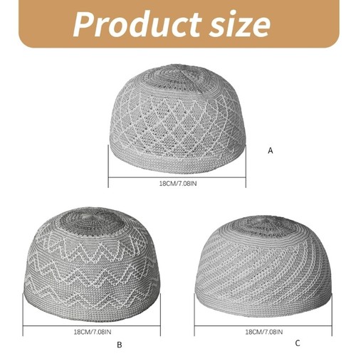 Ceremony Hat Breathable Muslims Hat Embroidered Worships Hat Men s Skull Hat - Picture 8 of 10