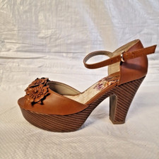 Joe Brows Lazy Day Block Heel Corsage Sandals Size 4 UK EUR 37 NEW