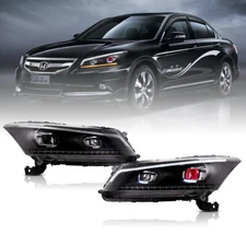 VLAND Demon Eye Headlights For 2008-12 Honda Accord Sedan w/Sequential Indicator