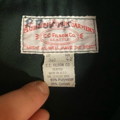 Dry wax short cruiser jacket par Filson | Olive (Vert