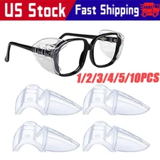 1~10Pairs Side Shields For Eye Glasses Slip On Safety Glasses Shield Universal