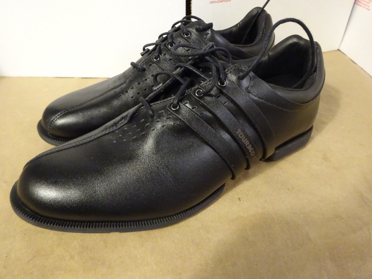 Adidas Black Tour 360 LTD Leather Golf Shoes Mens Size 8.5