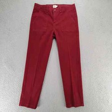 Vintage Levi's Pants Womens 2 Maroon White Tab Patch Pockets Straight Leg Casual