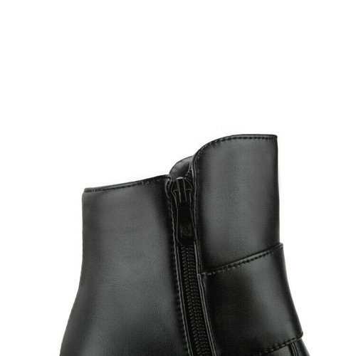 Zapatos para mujer de cuero sintético tacones altos con cremallera botas al tobillo talla grande EE. UU. - Imagen 8 de 19