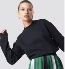 NA-KD Basic Black Short Sweater Womens Size XS  REF CL3