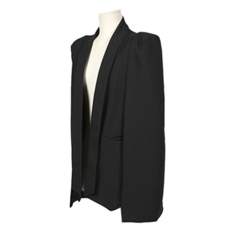 Womens Casual dress Jacket Shawl Open Placket Blazer OL Sleeveless Cape
