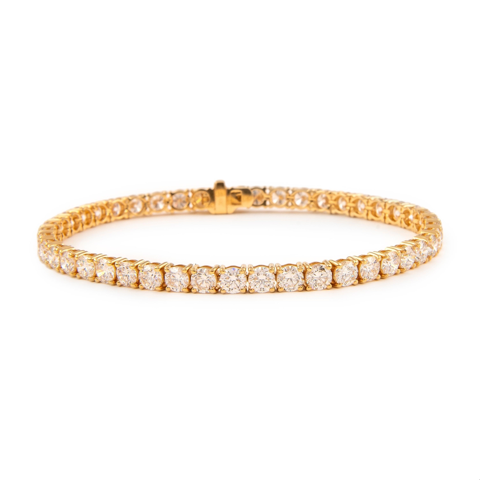 Alexander Beverly Hills 9.06ct Diamond Tennis Bracelet 18k Yellow Gold