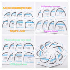 2 Packs Dental Orthodontic Arch Wire Stainless Steel Rectangular Upper+Lower