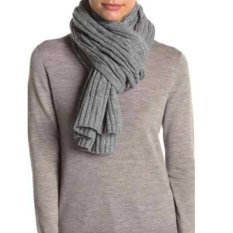 ★ROCKCAKE★NORDIC KNIT MUFFLER 14th & Union Cable Knit Muffler- Gray | eBay