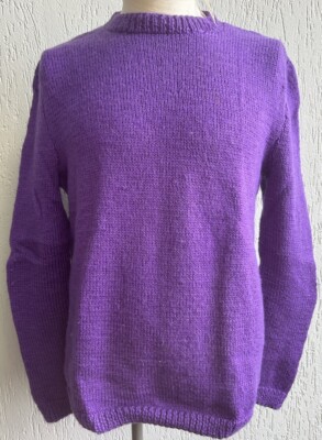 Men s 1950s Men s Pullover Lila Sweater Pulli 100% Wolle EU 42 Large