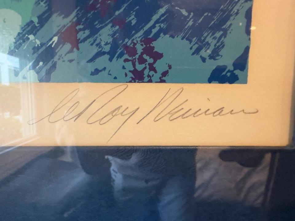 leroy neiman "downhill skiier" - Image 3 of 3