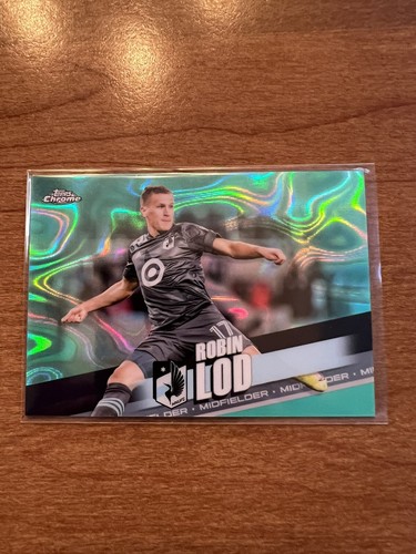Robin Lod 2022 Topps MLS Chrome #36 Aqua Lava Refractor 144/299 Minnesota