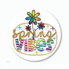 Daisy Flower Spring Vibes Favors Labels Envelope Seals Scrapbook Stickers