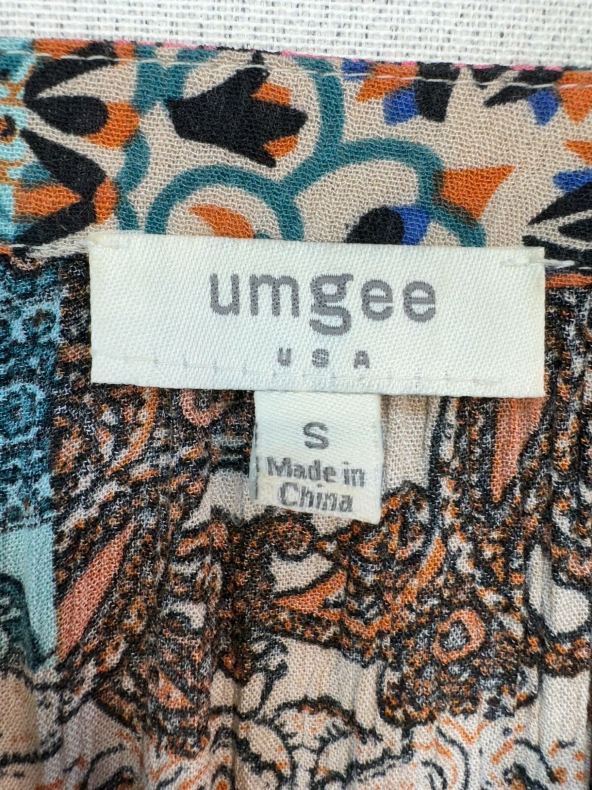 Umgee Womens Patchwork Pattern Long Sleeve Shirt … - image 2