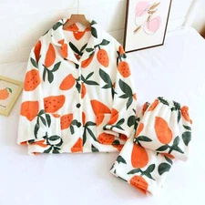 Contrast Fruit Pattern Pajama Coordinates